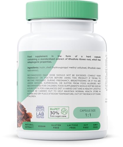 Osavi Rhodiola Rosea Root 400mg – 60 Vegan Caps | Adaptogenic Support for Reducing Stress–Induced Fatigue and Enhancing Mental & Physical Wellbeing