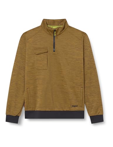 Sweatshirt col demi-zippé Slick ocre XXXL pour en finir avec les pulls serrés