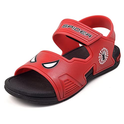 Sandalia De Led Infantil Masculina Aranha Papete Meninos (28/29, Vermelho)
