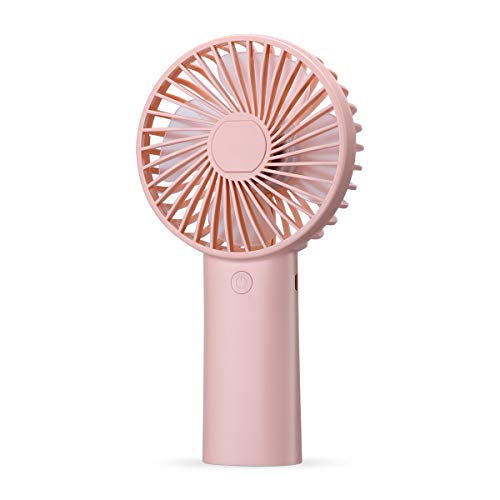 isYoung USB Ventilator Tragbarer Handventilator Mini Aufladbarer Lüfter- pink