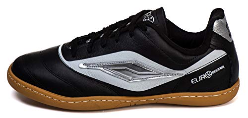Chuteira Adulto Couro Futsal 4603CA - AS097 Cor:Preto-Branco;Tamanho:41