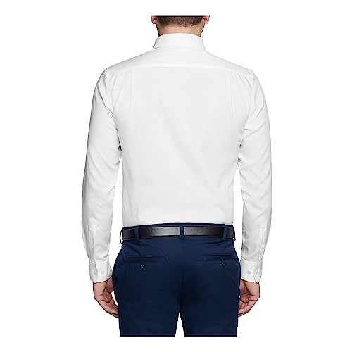 Tommy Hilfiger Men's Non Iron Solid Button Down Collar, White, 16" Neck 34"-35" Sleeve - image 2