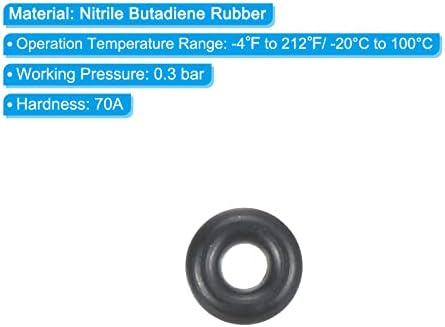 PATIKIL Nitrile Rubber O-Rings 4mm OD 2mm ID 1mm Width, 20 Pcs Metric Sealing Gasket for Faucet Plumbing Automotive Repair, Black - 3