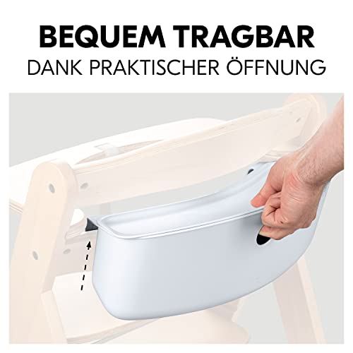hauck Organizer für Hochstühle Alpha+, Beta+, Arketa - Aufbewahrungsbox mit Deckel zum Aufhängen, Einfache Befestigung an der Rückenlehne, Leicht Erreichbar, Belastbar bis 3 kg, Abwischbar (White)