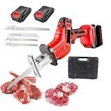 Large gamme d'applications : cette machine de découpe rechargeable peut être utilisée for couper du bois, du métal, du plastique, des os et couper des branches. Il convient aux usines, aux usines de transformation de viande, aux écoles, aux supermarchés et aux cuisines.
