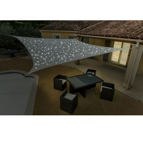WERKA PRO Sonnensegel 300 Led 4x5m Creme