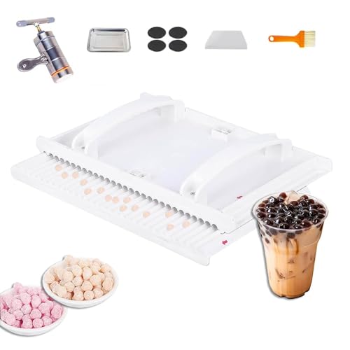 Tapioka Pearl Maker Maschine, 3–12 mm manuelle Tapioka-Perlen, Maniok-Kugel-Reibebrett mit Edelstahl-Streizer zum Reiben von Perlen und Taro