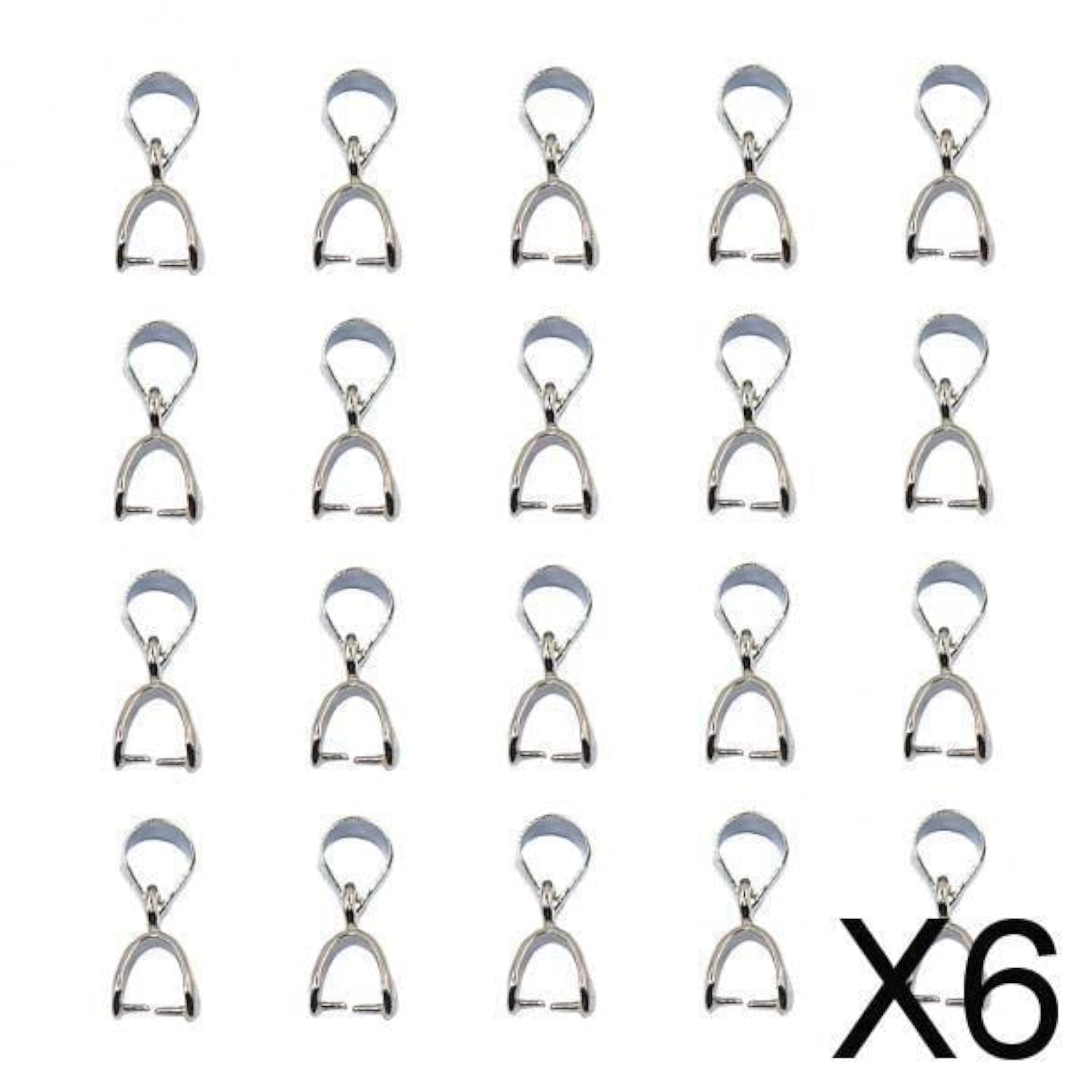 20pcs 8mm Pendant Pinch Bails Connector Clasp