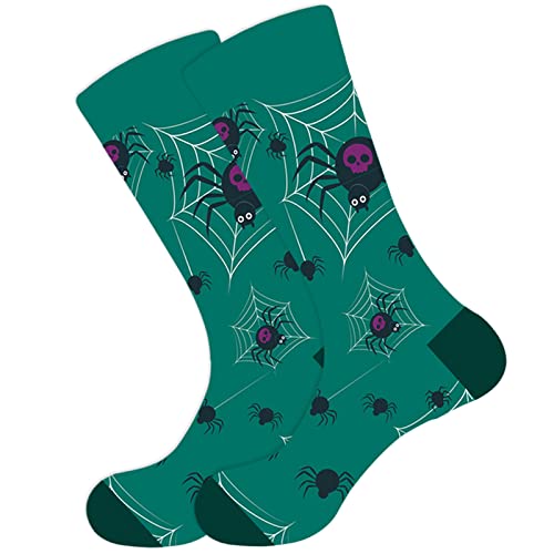 Halloween Socks for Women Girls Bats Print Colorful Pattern Novelty Cute Girls Socks Size 2, B, One Size