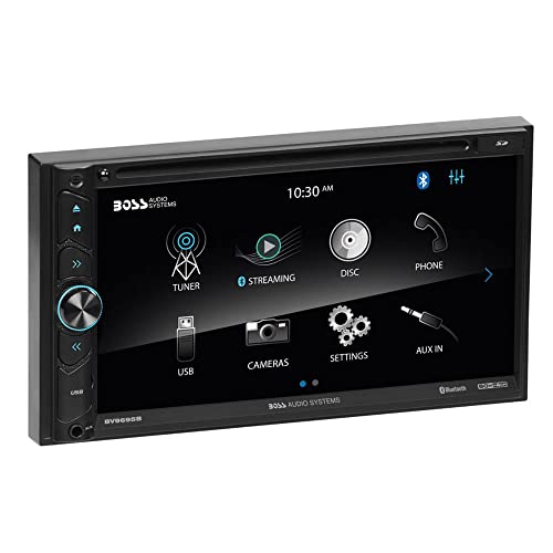 BOSS Audio Systems BV9695B Car DVD Player - A-Link (Screen Mirroring), Double Din, 6.95 Inch LCD Touchscreen, Bluetooth Audio and Hands-Free Calling, DVD, CD, USB, SD Aux and AV in, AM/FM Radio