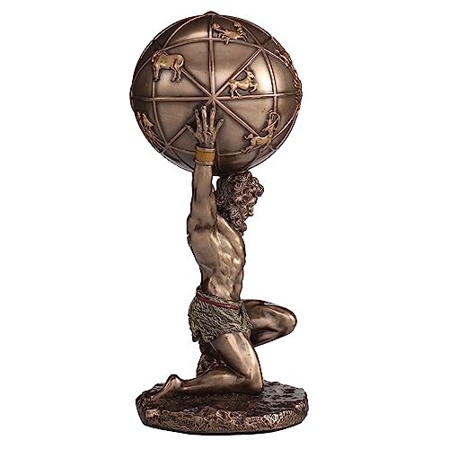 Estatua Atlas El Titán que Sostiene el Cielo 5.5" miniatura 5