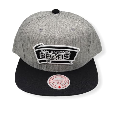 San Antonio Spurs Mitchell & Ness NBA Snapback Cap Hat Pink Crown Black Visor Team Color Logo Inside State Map (Team Insider)