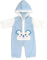 Vista 5 de AISITE Ropa de muñeca para muñecas de 14 a 16 pulgadas, 2 conjuntos de overoles de conejo, ropa de muñeca viva, mameluco