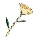 ZJchao Ewige Rose, Langer Stiel Gold Getauchte Rose, Dekoration Geschenke Frau Freundin...