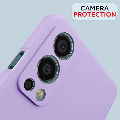 Image of Outlouders Back Cover for Oneplus Nord 2 5G | Camera Protection | Durable Soft Matte Silicone Bumper Case (Purple)