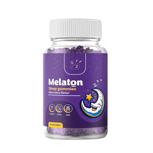 Natural Sleep Gummies x 60 Gummies Mixed Berry Flavour, Sleep Support Supplement Gummies Formula| Magnesium Glycinate Sleep Aid Restful Nights