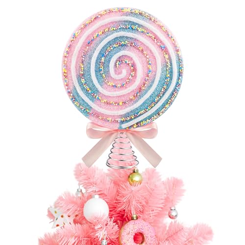 Whimsical Peppermint Candy Cane Christmas Tree Topper