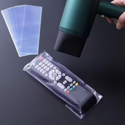Multi-purpose PVC Transparent Shrink Protection Film, Suitable for Video TV Air Conditioner Remote Control, L, 30Pcs