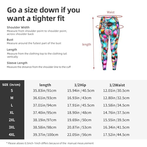 Leggings con estampado de donas y bolsillos antigoteo 5