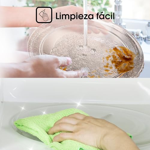 Hisense H20MOWP1HG - Microondas con Grill 20L, 1000W, Revestimiento Cerámico, Cristal Premium, 5 Niveles de Potencia, Función de Descongelación, Fácil Limpieza, Temporizador cocción, Blanco - imagen 11