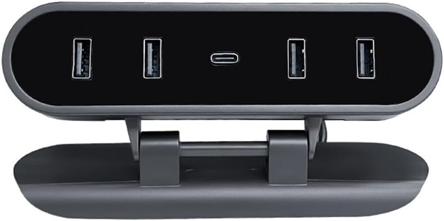 Sleek Foldable Charger Hub Designed for Tesla For Models 3 & Y (2021 2023), Offering an Under Screen Docking Solution with USB Connectivity Options
