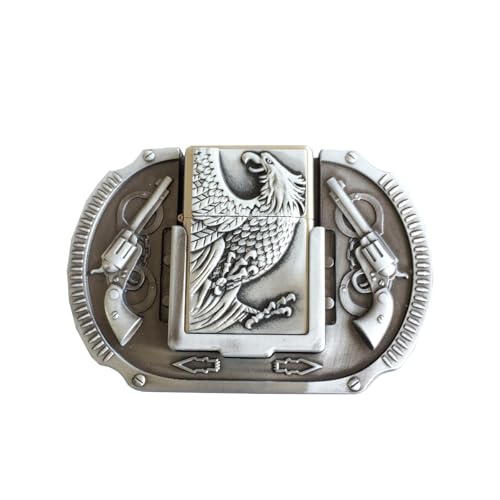 JEAN'S FRIEND New Vintage Eagle Guns Lighter Belt Buckle Boucle de ceinture