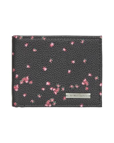 Image of Quiksilver Men Freshness. Billfold, Black Fallen Blossom, Small