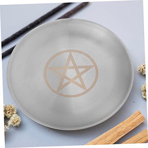 Zerodeko 4Pcs Pentagram Candle Centerpieces For Dining Table Stainless Steel Trim Witch Decor Pentagram Tealight Holder Star Candle Holder Candle Stand Altar Table Centerpiece Storage Tray #TOP2