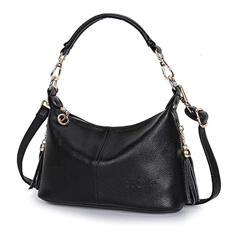 MINTEGRA Womens Handbags Hobo Shoulder Bag Crossbody Bag Shoulder Purse with Tassel, Black Cover
