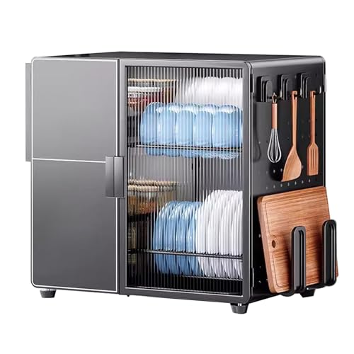 Armoire de rangement de vaisselle anti-poussière pour comptoir de cuisine