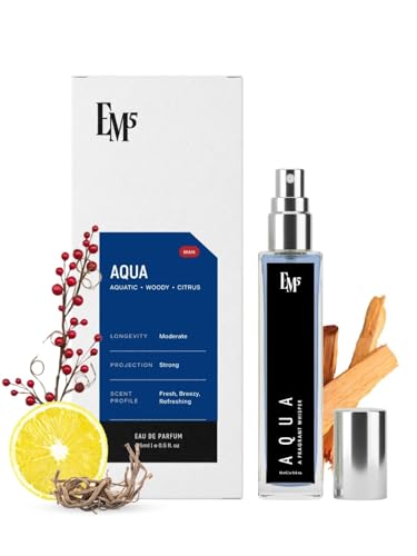 Image of EM5 Aqua EDP Perfume Spray for Men | Aromatic Fresh Spicy Accords Fragrance | Eau De Parfum Spray | Luxury Gift for Him | 15 ml