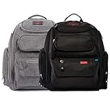 Bag Nation Diaper Bag Backpack | Large Capacity Unisex Baby Bag with Stroller Straps, Changing Pad and Sundry Bag - Holds All Your Baby’s Essentials - Baby Shower Bundle