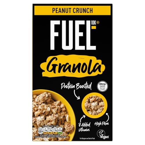 FUEL10K Peanut Crunch Protein Granola Breakfast Cereal, 400 g (Pack of 1)