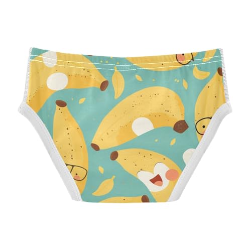 KLL Smiling Bananas with Glasses Little Boys Cotton Briefs Underwear Cute Children Panties2