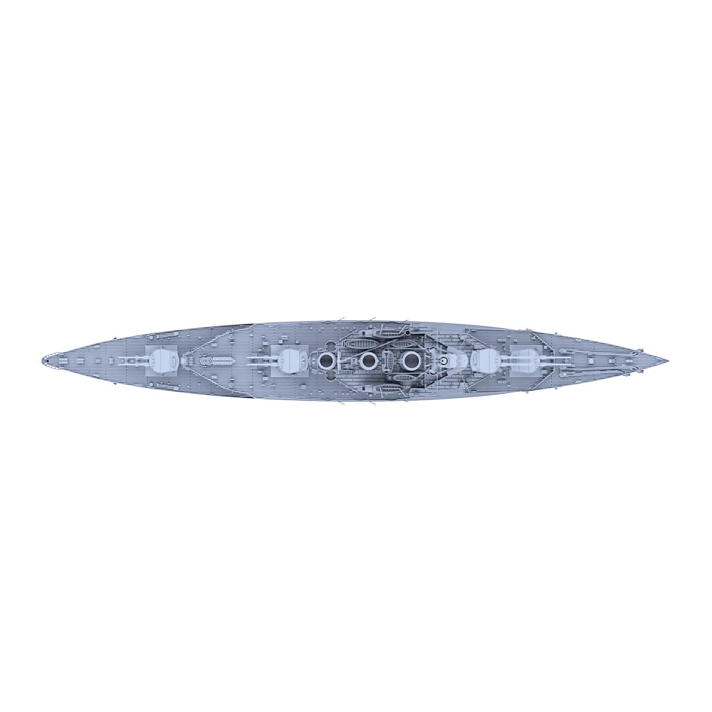 MRY-SFW SSC350581-A 1/350 zestaw do budowy modelu wojskowego, brytyjski krążownik pancerny HMS Tiger, segmentowany kadłub