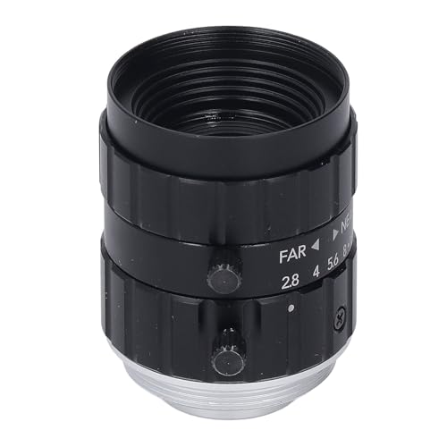 FTVOGUE Obiettivo con Attacco C 25 Mm Obiettivo Grandangolare con Messa a Fuoco Manuale Grandangolare in Lega di Alluminio 12 MP Ad Alta Risoluzione per Fotografie Professionali -20 ° F a + 140 ° F