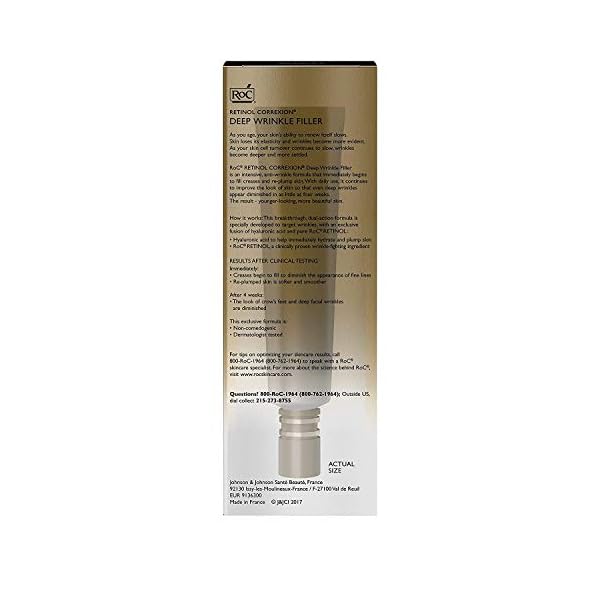 RoC-Retinol-Correxion-Deep-Wrinkle-Facial-Filler-with-Hyaluronic-Acid-and-Retinol-1-Ounce RoC Retinol Correxion Deep Wrinkle Facial Filler with Hyaluronic Acid & Retinol, Skin Care Stocking Stuffers for Men & Women, 1 Fl Oz (Packaging May Vary)