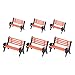 Happyyami 6Pcs Siège Banc Miniature Modèle Train Park Street Chaises Sandbox Ornements pour Micro Paysage Ferroviaire Planteur Décorations