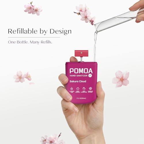 Image of Refillable Alcohol Free Hand Sanitizer Spray 6-Pack, Light Scent Hydrating Fine Mist Spray, Non-Irritating & Non-Greasy, Natural Fragrance, Travel Size Pocket Spray