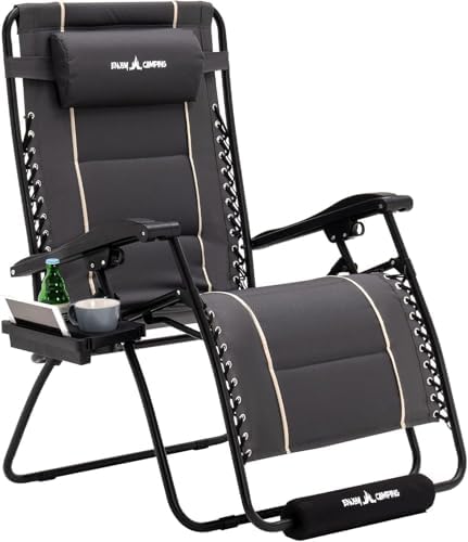 Amopatio Oversized Folding Zero Gravity Chair with Cup Holder for...