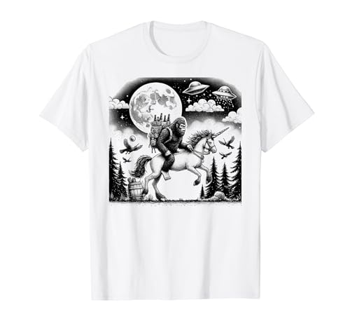 Hide and Seek Mondiali Bigfoot UFO Unicorn Monster Maglietta