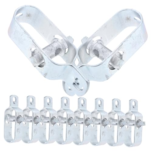PRETYZOOM 10piezas Abrazaderas Cables Metal Galvanizado Sujetadores Tensión Ajustable Fácil Instalar Jardinería Construcción