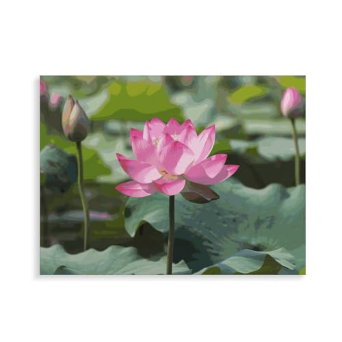 Peinture par numéros fleurs de lotus pour une ambiance zen dans votre salon