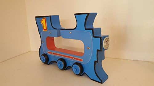 Personalized Wooden Train Money Bank. These banks are currently available for immediate shipping. 11 in. long 7.5 in. high