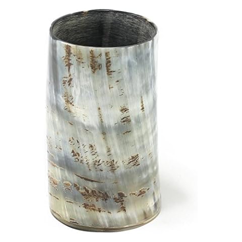 HORNCRAFT Ox Horn Beaker Cup Rough Finish Large Drinking Horn Cup Mug Tumbler Viking Horn Cup - Drinking Vessel (250ml - 350ml) Capacity Cover