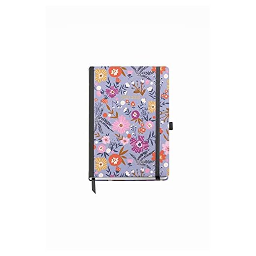 Miquelrius - Agenda 18 månader, september 2021-december 2022, veckovy, storlek 12,2 x 16,8 cm, trespråkig spanska portugisiska engelska, Violeta Flores