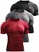 Neleus Men's 3 Pack Compression Baselayer Athletic Workout T Shirts,5022,Black,Grey,Red,US M,EU L