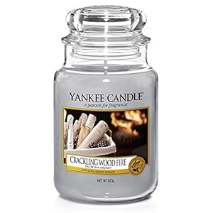YANKEE CANDLE Classic Jar Crackling Wood Fire 107 x 107 x 168 Grey