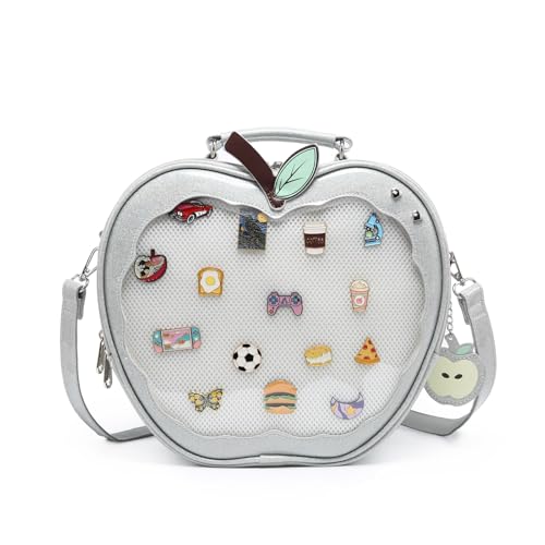 CHERRY SAUCE Cute Red Apple Ita Bag Kawaii Pin Display Purse Backpack Crossbody Shoulder Bag