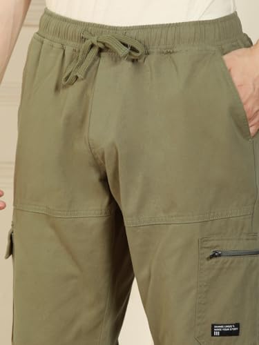 Image of Dennis Lingo Men's | Solid | Mid Rise | Relaxed Fit | Cargo Joggers